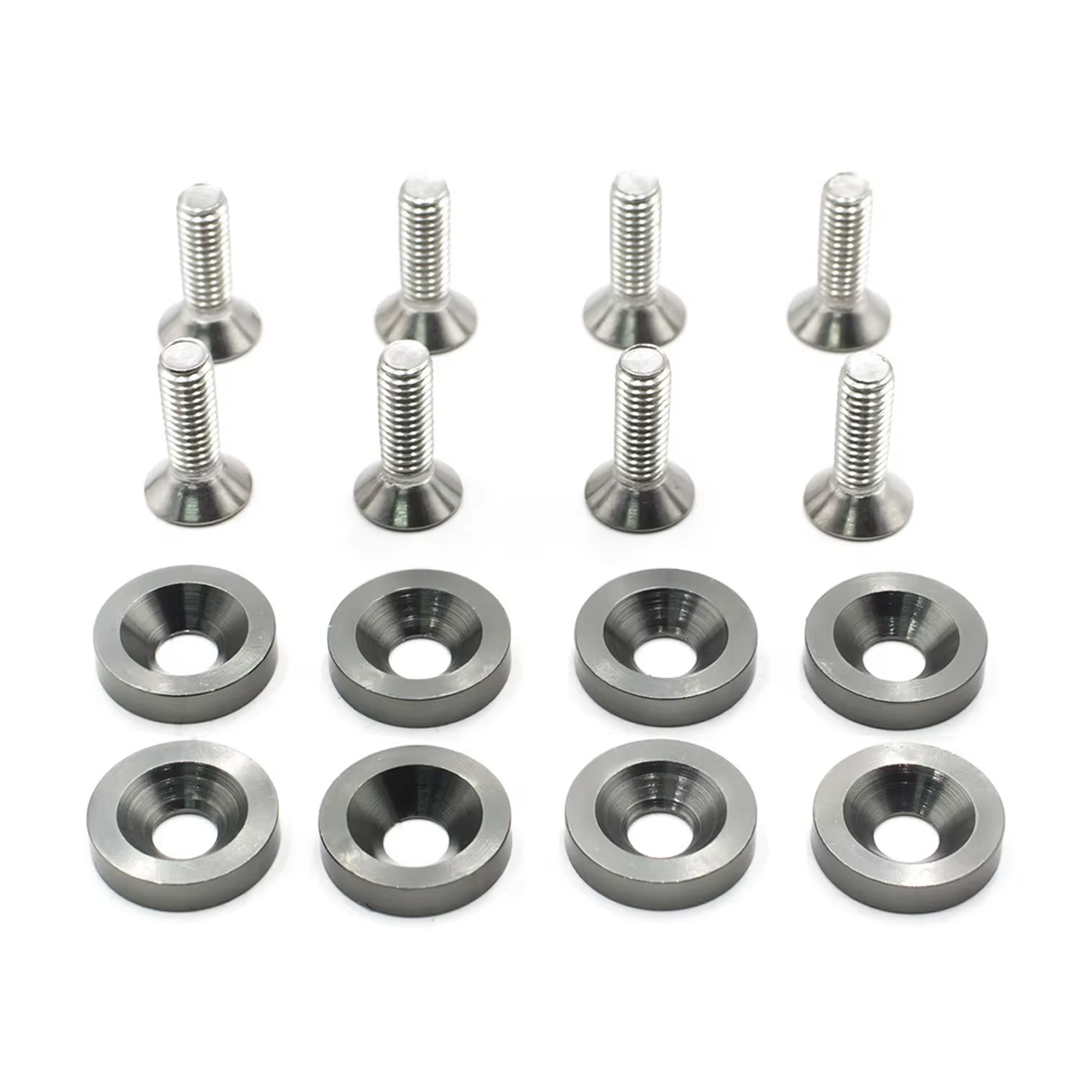 KIT DE ARANDELAS ANODIZADAS GRIS JUEGO X 8  PIEZAS