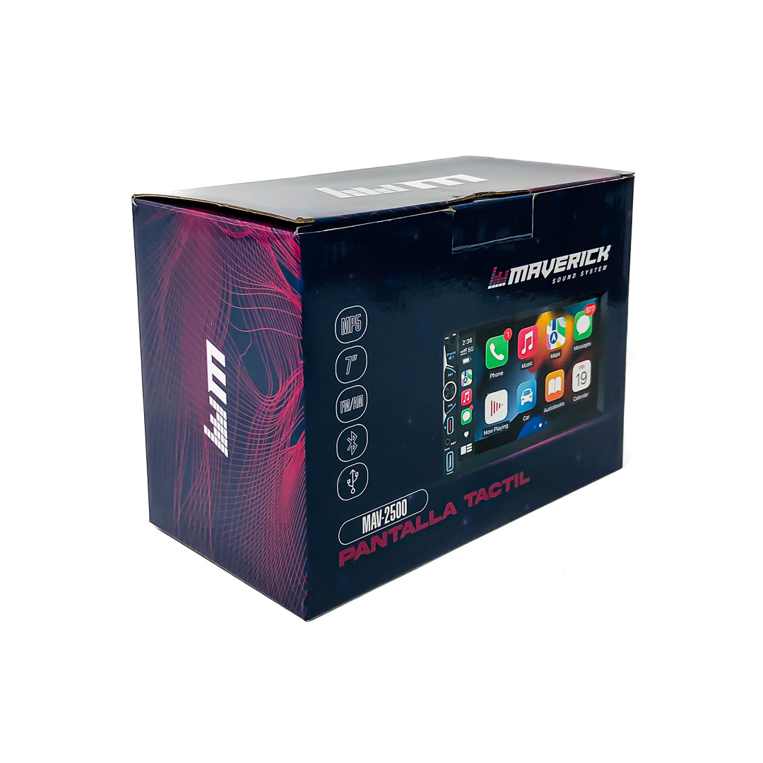 EQUIPO MULTIMEDIA 2 DIN 7" CON TOUCH SCREEN, CARPLAY & ANDROID AUTO, BLUETOOTH, AM / FM RADIO, CONEXION USB Y CARGADOR TIPO C, RGB, FICHA ISO, POTENCIA 4*45W, INCLUYE CONTROL REMOTO - 2