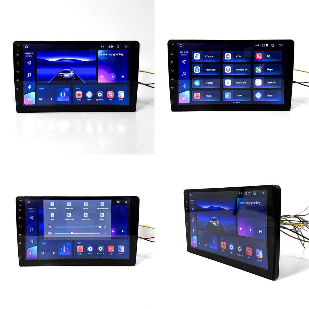 EQUIPO MULTIMEDIA 2 DIN 9" CON IPS TOUCH SCREEN, CARPLAY & ANDROID AUTO, MEMORIA 2+32GB, BLUETOOTH, MIRROR LINK, POTENCIA 4*45W, - 10