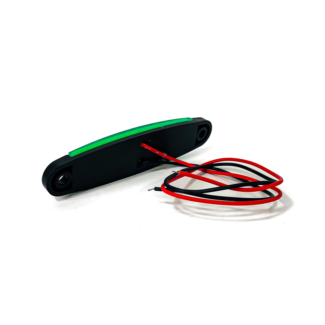 OFF ROAD FARO DE LED UNIVERSAL SENALIZACION LATERAL 9,5 CM X 2,1 CM COLOR VERDE 12V FUNCION FIJA WHITE 12V - 2