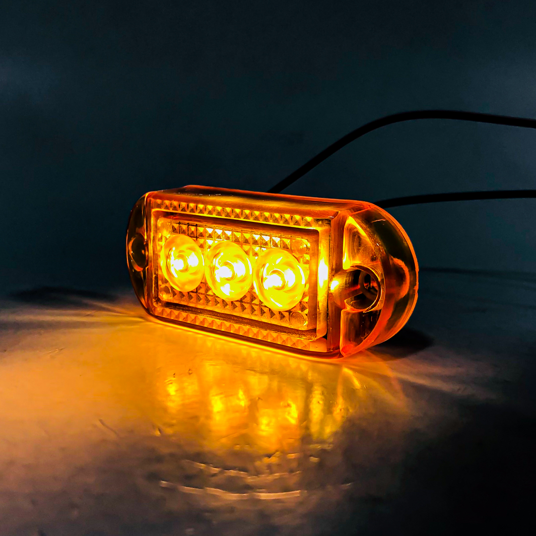 OFF ROAD FARO DE LED UNIVERSAL SENALIZACION LATERAL 7 CM X 3 CM COLOR AMBAR 12V FUNCION FIJA WHITE 12V - 3