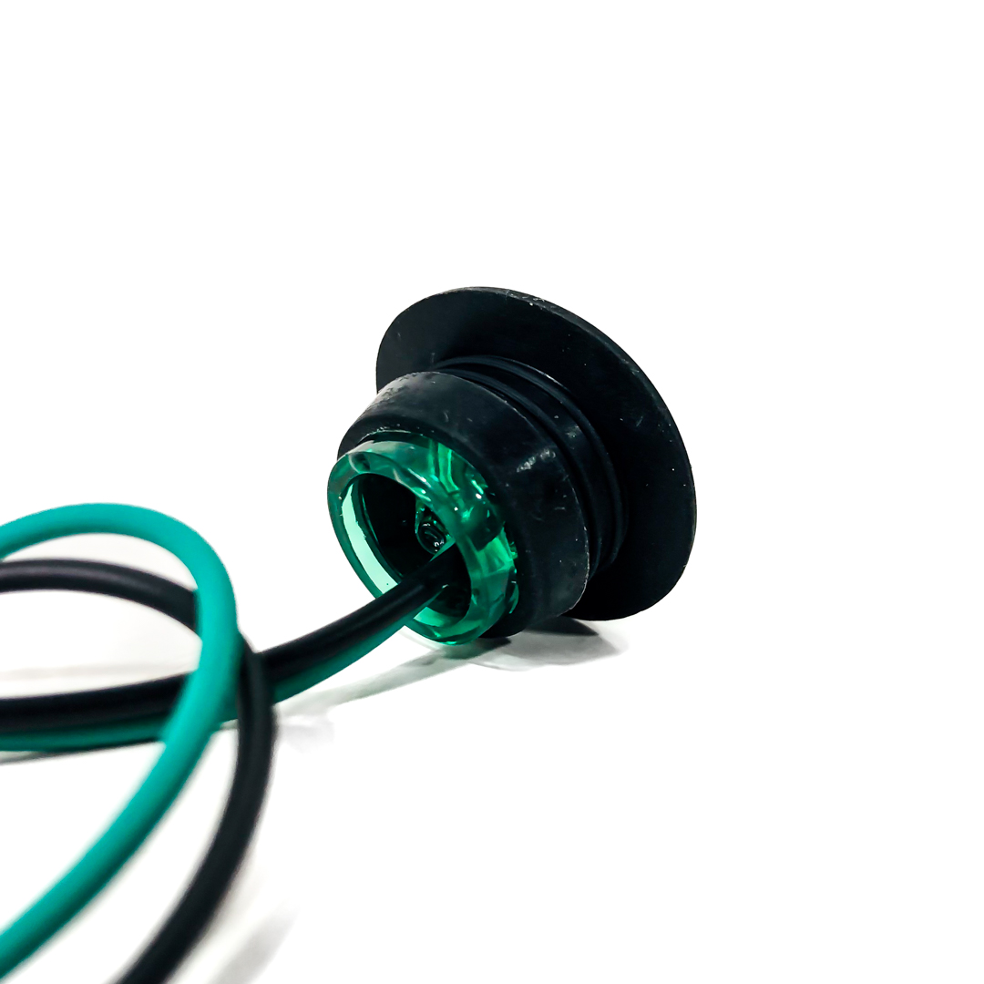 OFF ROAD FARO DE LED UNIVERSAL LUZ TESTIGO UNIVERSAL CIRCULAR 2 CM  DIAMETRO COLOR VERDE 12V / 24V - 4