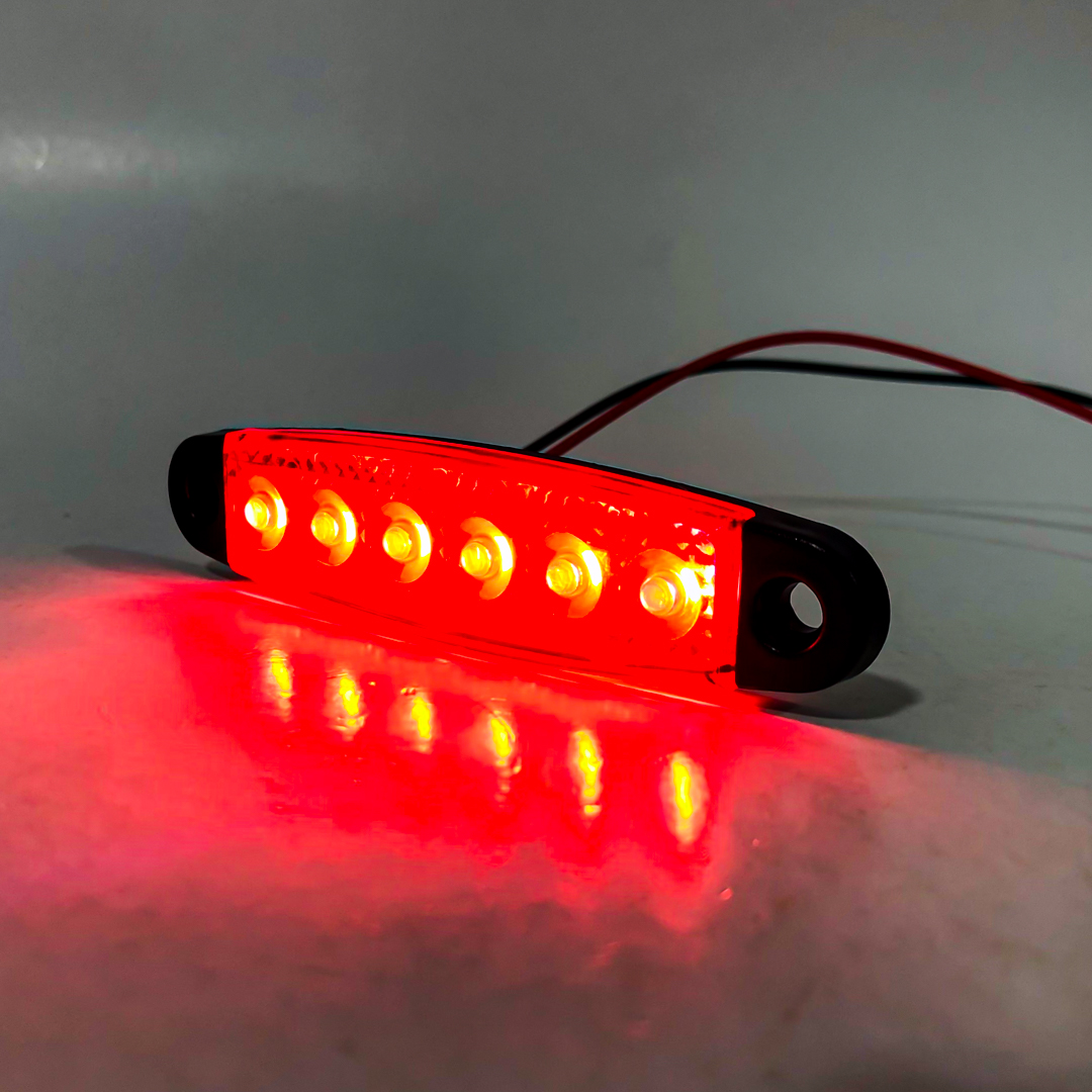 OFF ROAD FARO DE LED UNIVERSAL SENALIZACION LATERAL 9,5 CM X 2,1 CM COLOR ROJO 12V FUNCION FIJA WHITE 12V - 4