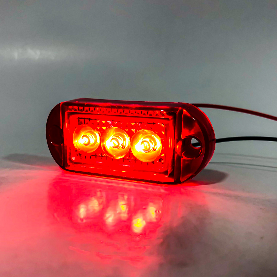 OFF ROAD FARO DE LED UNIVERSAL SENALIZACION LATERAL 7 CM X 3 CM COLOR ROJO 12V FUNCION FIJA WHITE 12V - 2