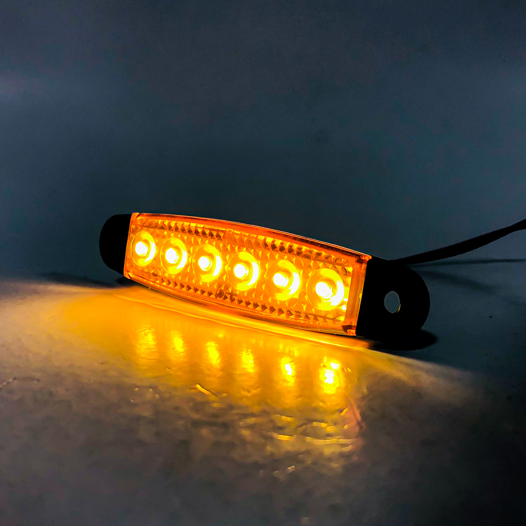 OFF ROAD FARO DE LED UNIVERSAL SENALIZACION LATERAL 9,5 CM X 2,1 CM COLOR AMBAR 12V FUNCION FIJA WHITE 12V - 5