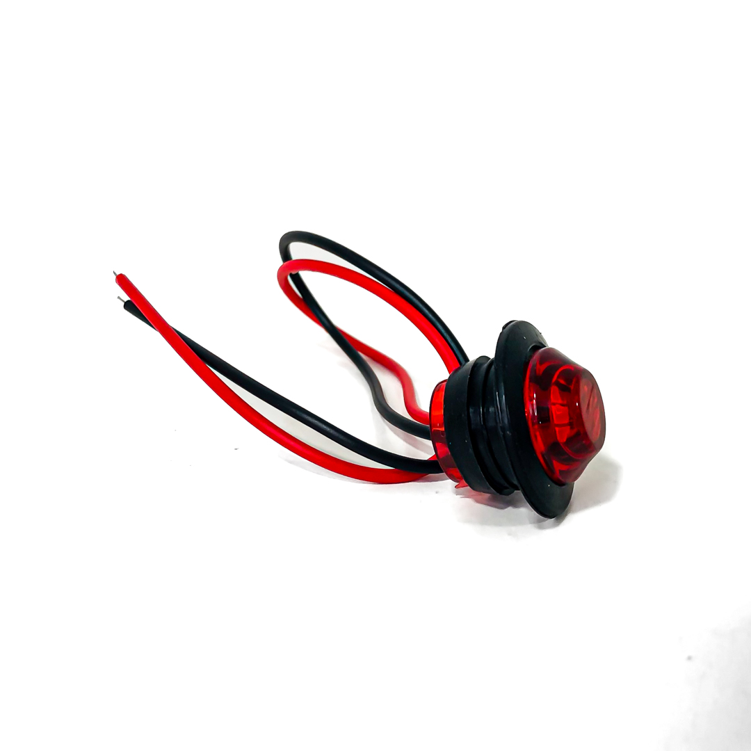 OFF ROAD FARO DE LED UNIVERSAL LUZ TESTIGO UNIVERSAL CIRCULAR 2 CM  DIAMETRO COLOR ROJO 12V / 24V - 5