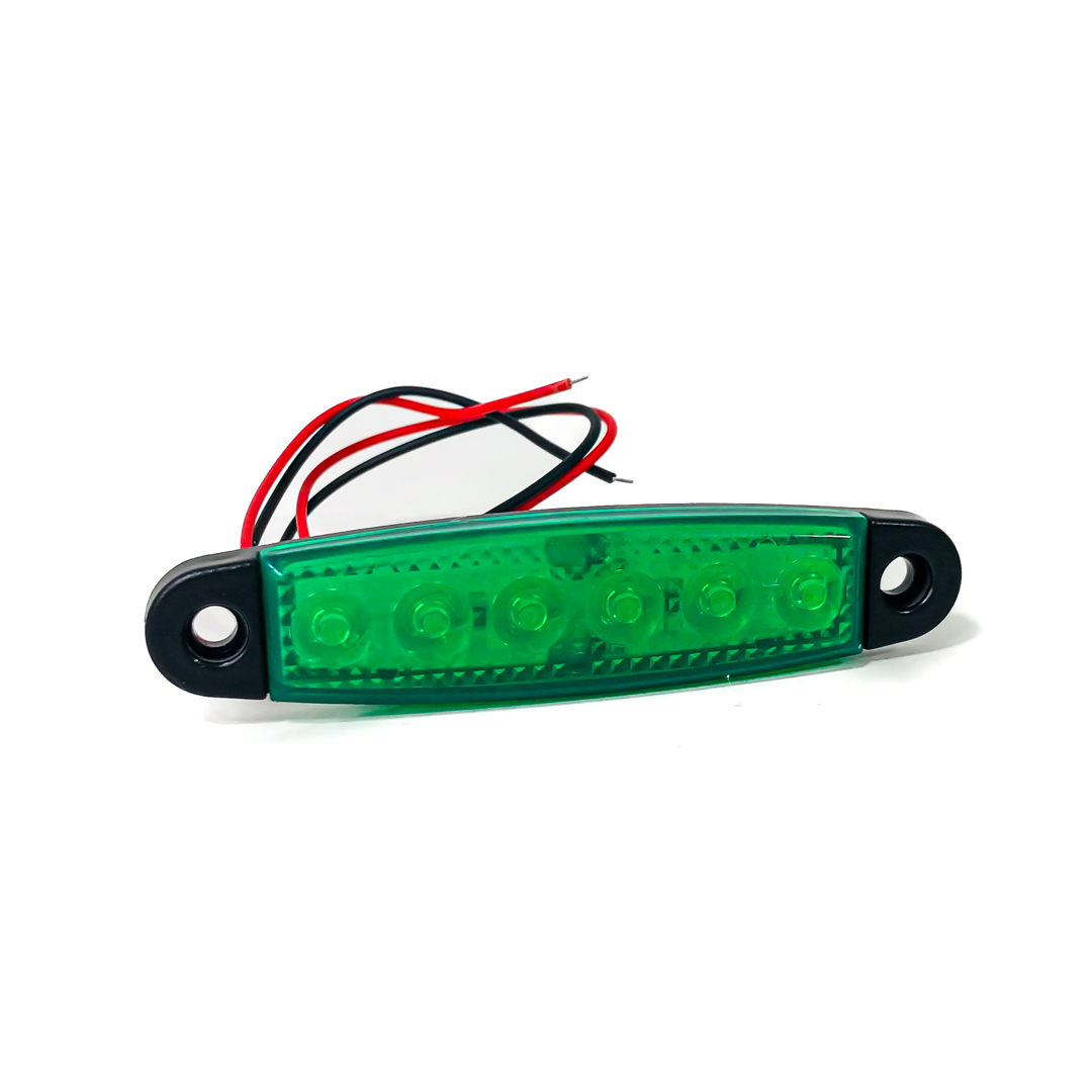 OFF ROAD FARO DE LED UNIVERSAL SENALIZACION LATERAL 9,5 CM X 2,1 CM COLOR VERDE 12V FUNCION FIJA WHITE 12V - 6