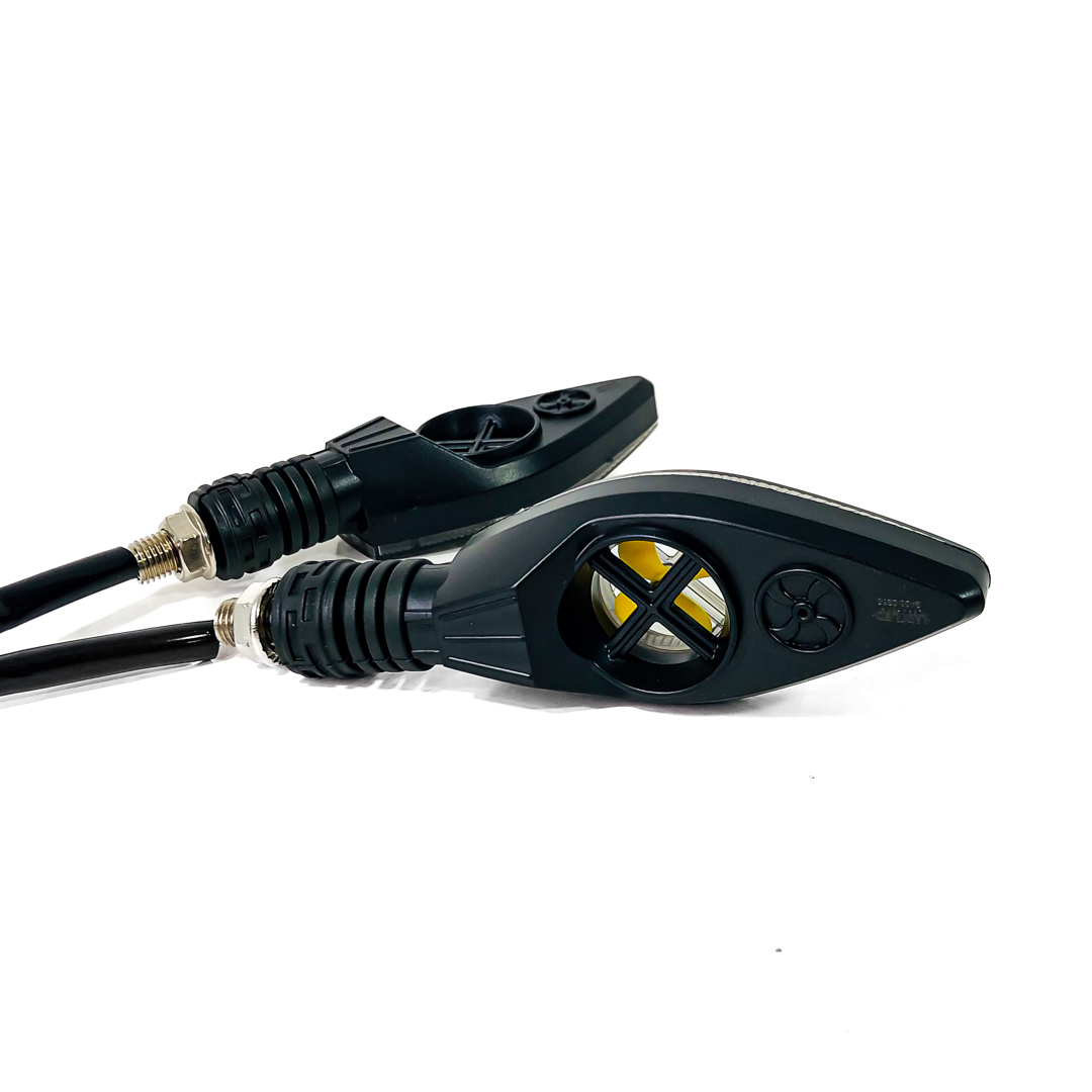 OFF ROAD FARO DE LED DE MOTO FARO DE GIRO UNIVERSAL AMBAR SECUENCIAL 12V 5W 1500 LUX JUEGO 2 UNIDADES - 2