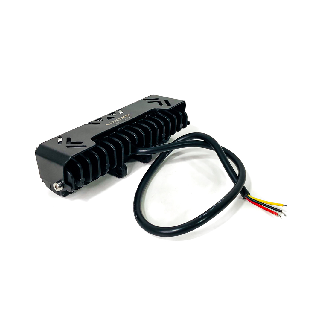 OFF ROAD FARO DE LED UNIVERSAL RECTANGULAR CUADRUPLE LUPA COLOR BLANCO Y AMBAR 12V / 24V  MEDIDAS 13,3 CM * 5,1 CM * 4,1 CM - 4