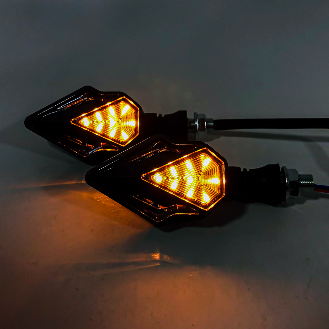 OFF ROAD FARO DE LED DE MOTO FARO DE GIRO UNIVERSAL AMBAR SECUENCIAL 12V 5W 1500 LUX JUEGO 2 UNIDADES - 3