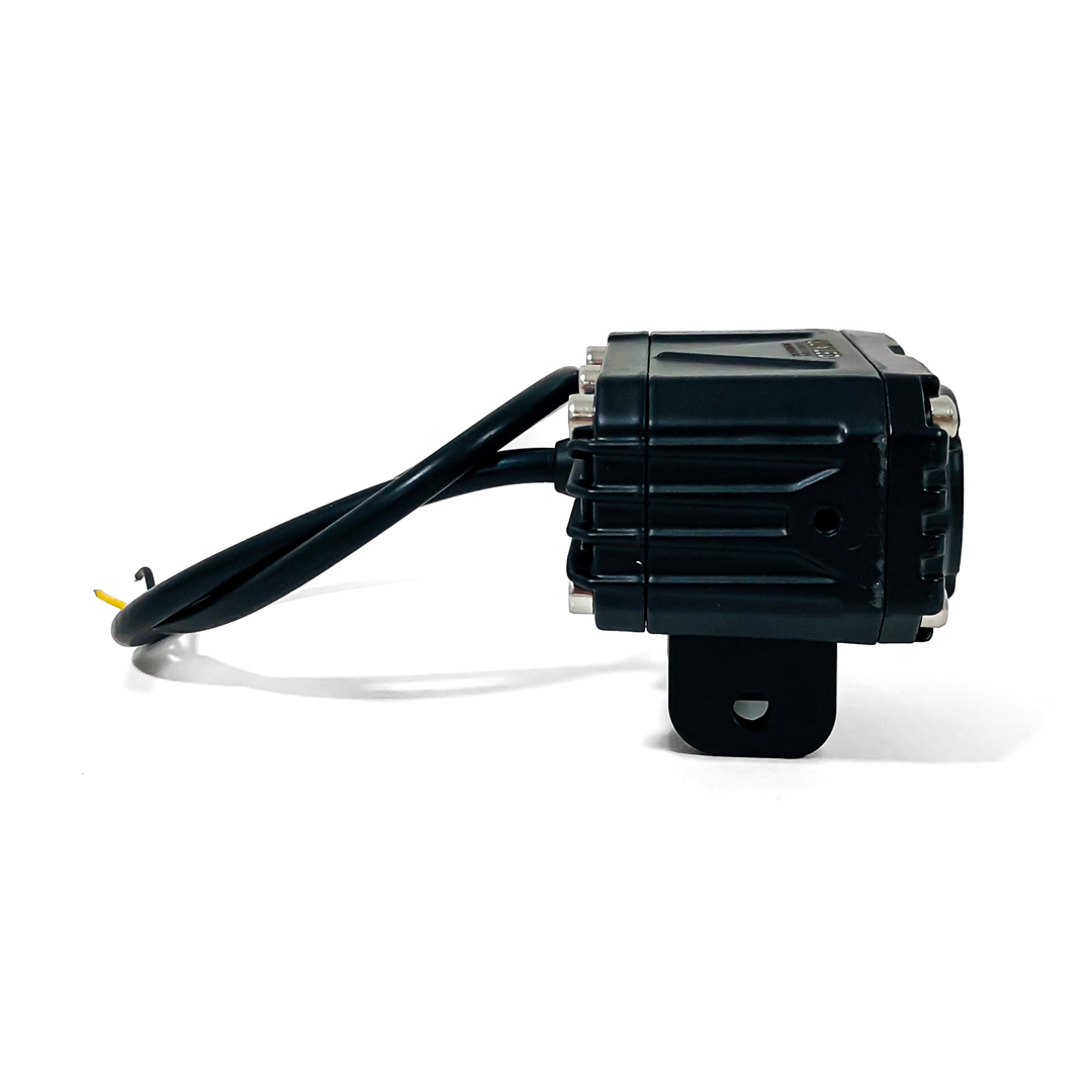 OFF ROAD FARO DE LED UNIVERSAL RECTANGULAR DOBLE LUPA COLOR BLANCO Y AMBAR 12V / 24V  MEDIDAS 7.3 CM * 6.4 CM * 6,8 CM - 5