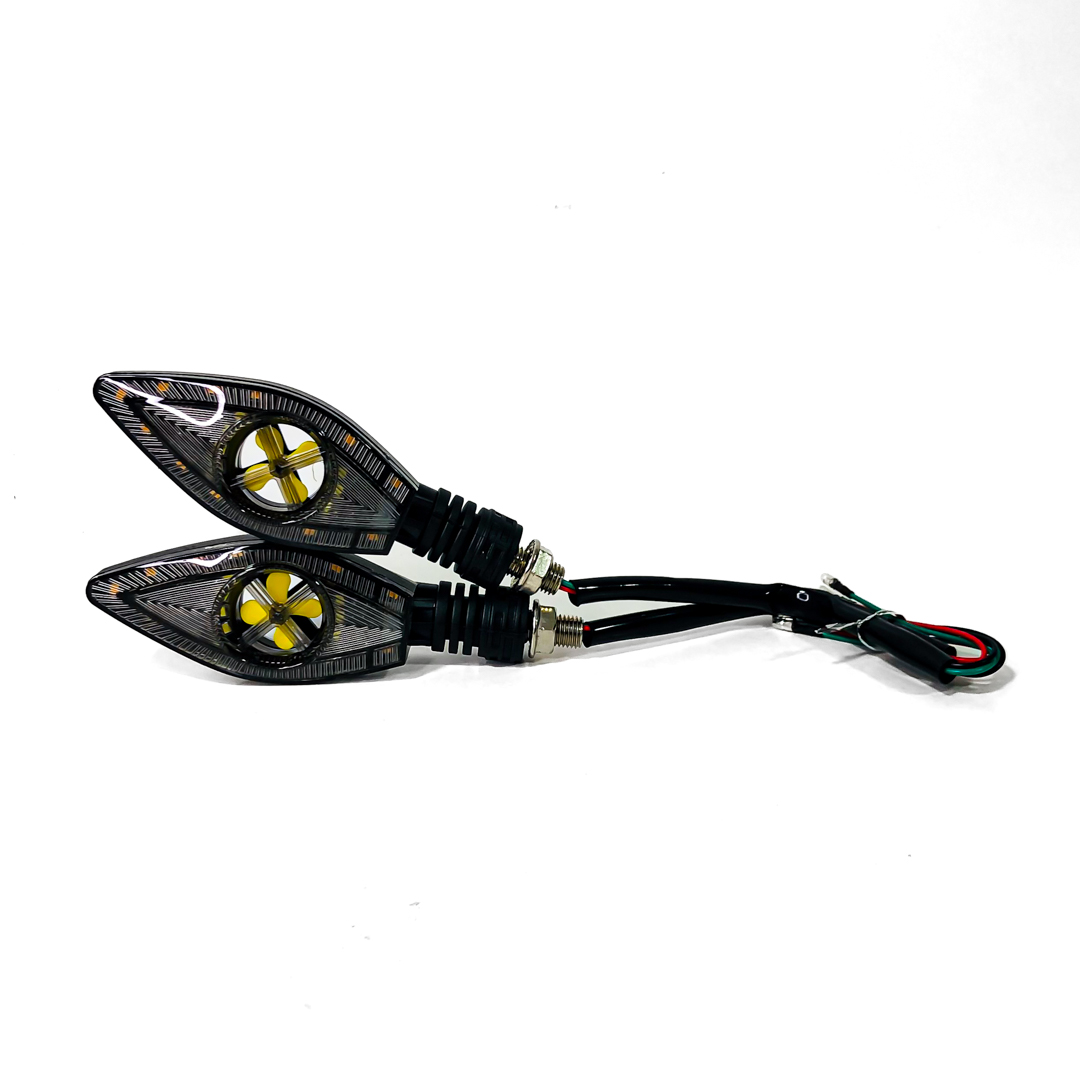 OFF ROAD FARO DE LED DE MOTO FARO DE GIRO UNIVERSAL AMBAR SECUENCIAL 12V 5W 1500 LUX JUEGO 2 UNIDADES - 5
