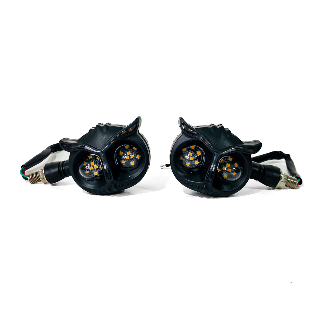 OFF ROAD FARO DE LED DE MOTO FARO DE GIRO UNIVERSAL AMBAR SECUENCIAL 12V 5W 1500 LUX JUEGO 2 UNIDADES - 4