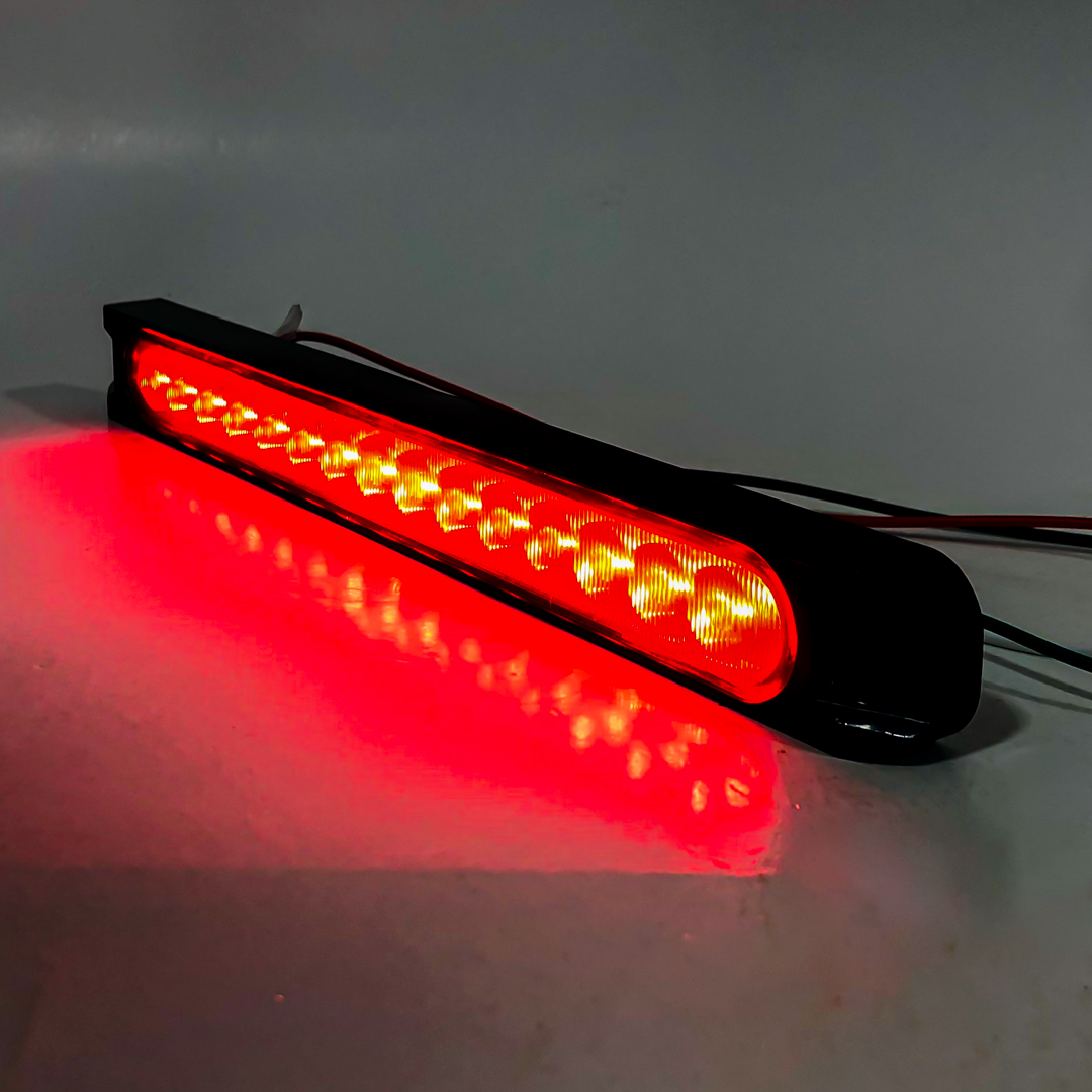OFF ROAD FARO DE LED UNIVERSAL MOLDURA LED 25CM X 2,5 CM COLOR ROJO 12V FUNCION FIJA, SECUENCIAL Y FLASH - 6