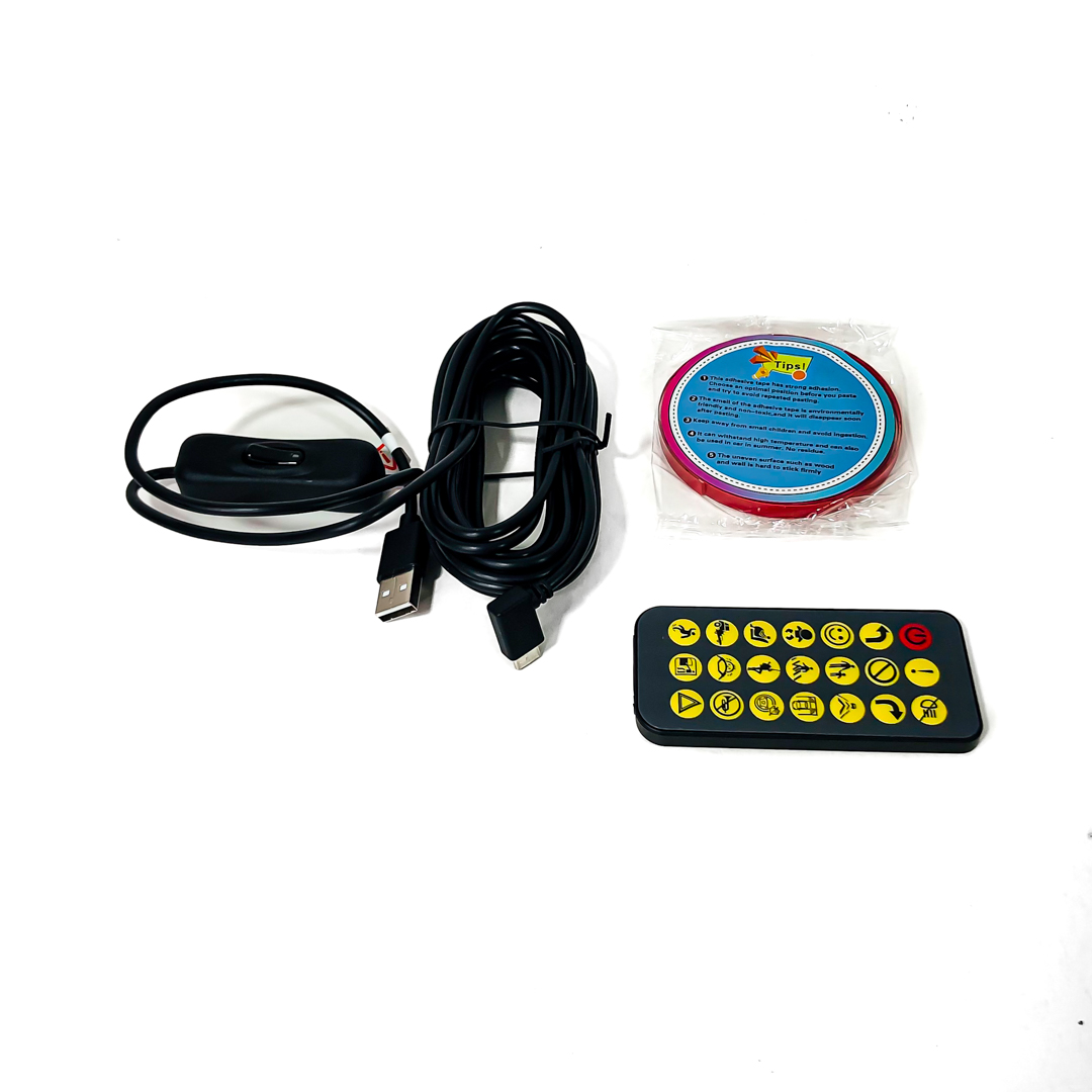 PANEL LED PANEL RGB PARA USO EN PARABRISAS O LUNETA l 16*32 PIXELES  MEDIDAS 7 X 17.3 cm 12V / 24V CONEXION USB BLUETOOTH CON APP Y CONTROL REMOTO - 6
