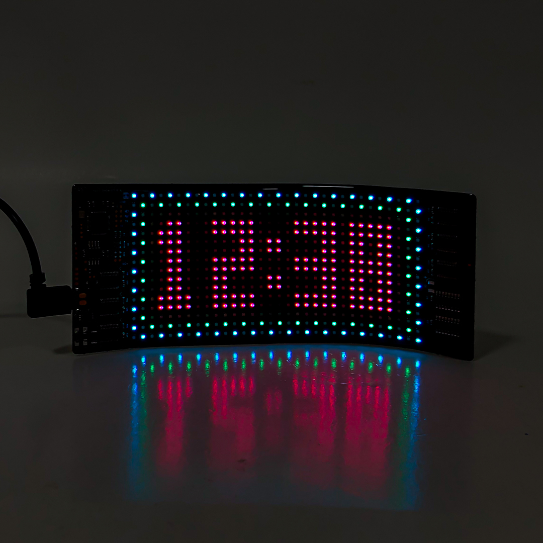PANEL LED PANEL RGB PARA USO EN PARABRISAS O LUNETA l 16*32 PIXELES  MEDIDAS 7 X 17.3 cm 12V / 24V CONEXION USB BLUETOOTH CON APP Y CONTROL REMOTO - 7