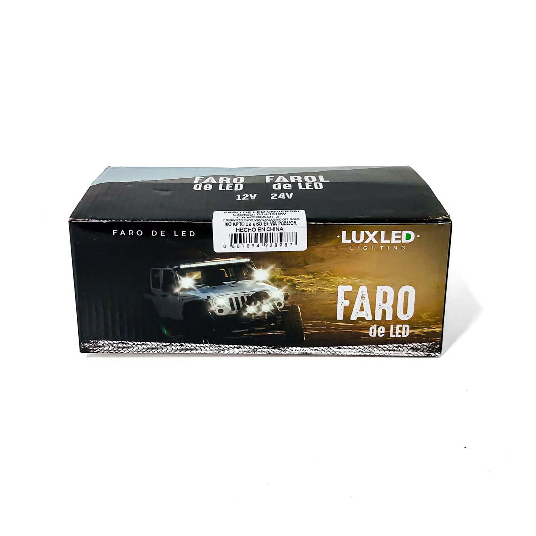 OFF ROAD FARO DE LED UNIVERSAL JUEGO DE FARO CUADRADO CON FUNCION ALTA Y BAJA, COLOR BLANCO Y AMBAR 12V / 24V MEDIDAS 7,5 CM * 7 CM * 6,8 CM - 4