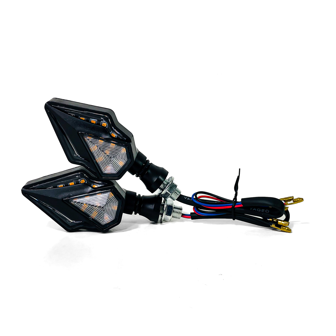 OFF ROAD FARO DE LED DE MOTO FARO DE GIRO UNIVERSAL AMBAR SECUENCIAL 12V 5W 1500 LUX JUEGO 2 UNIDADES - 5