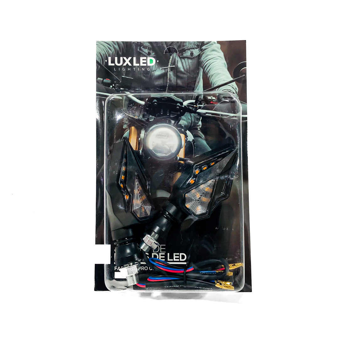 OFF ROAD FARO DE LED DE MOTO FARO DE GIRO UNIVERSAL AMBAR SECUENCIAL 12V 5W 1500 LUX JUEGO 2 UNIDADES - 7