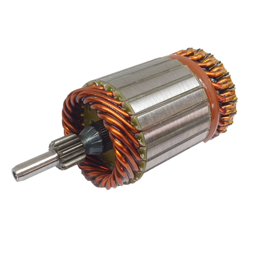 INDUCIDO - BOBINA DE ARRANQUE TIPO VALEO RENAULT CLIO 1.2, TRAFIC 1.4 MEGANE 1.6 16V K4M, R19 1.8, EXPRESS 1.9 D, PEUGEOT PARTNER 2.0 HDI, FIAT DUCATO 2.3 JTD. 12V. L: 112MM Ø: 44.3MM E: 13 D: 23 IV2313.10N INN VAL002 IVA-903 IVA4019 PA42015 IMV402