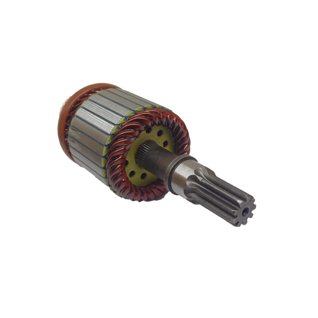 INDUCIDO - BOBINA DE ARRANQUE TIPO HITACHI CHEVROLET CORSA 1.0 8V EFI, VECTRA 2.0 8V MPFI, ASTRA 12V. L: 144MM Ø: 50.5MM E: 9 D: 29 IH2909.10N INN HIT003 IHI-301 IHI1300 PA42006 IMH202 - 2