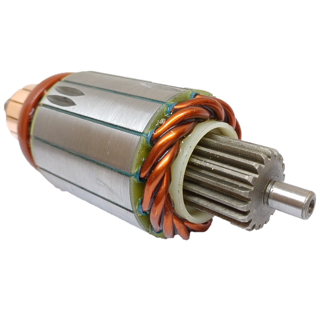 INDUCIDO - BOBINA DE ARRANQUE TIPO BOSCH FIAT DUCATO 2.5 D, IVECO DAILY 49.10 2.5 TD,  DAILY 35.10 2.5 TD, DAILY 49.10 2.8 TDI, DAILY 35.10 2.8 TDI. BOXER, PARTNER, SPRINTER 12V. L: 158MM Ø: 50MM E: 18 D: 13 IB1318.10N INN BOS006 IBO-002 IB2450 PA42026 IMB103 - 2