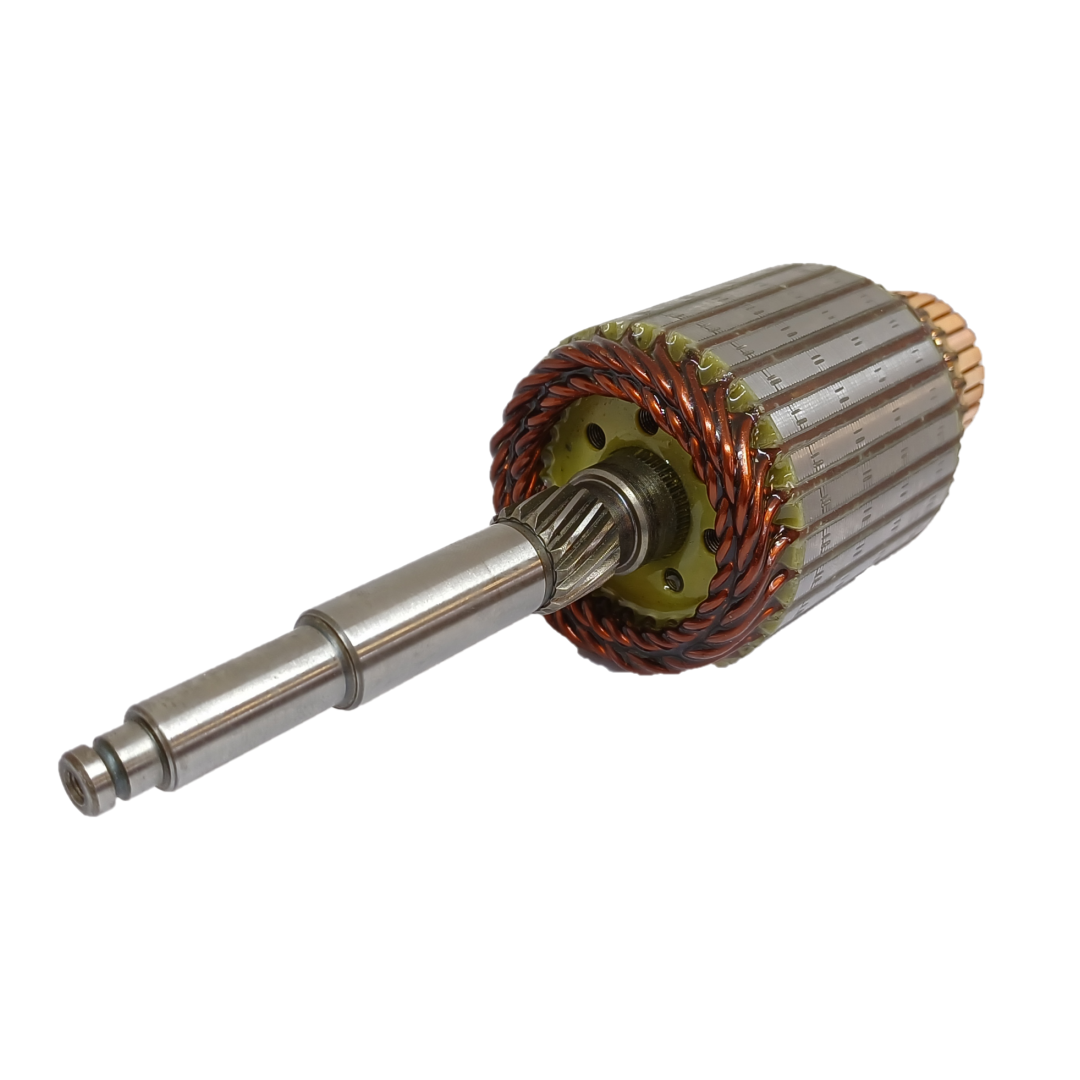 INDUCIDO - BOBINA DE ARRANQUE TIPO BOSCH VOLKSWAGEN GOL 1.0, POLO 12V. L: 204.5MM Ø: 59MM E: 16 D: 28 IZQUIERDA IB2816.30N INN BOS037 IBO-082 IB1444 PA42074 IMB152 - 2