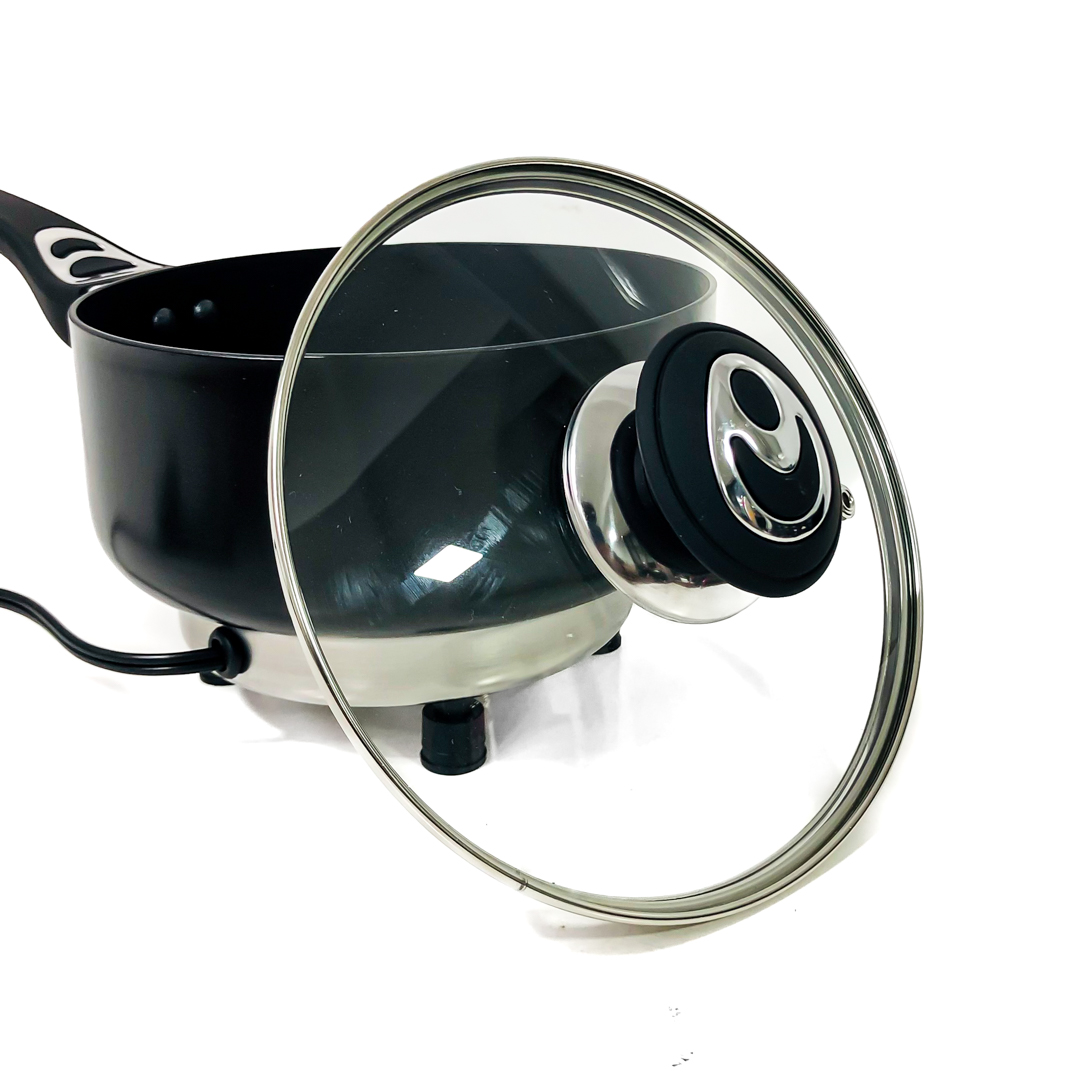 FREIDORA 24V OLLA Y FREIDORA CON CONEXION 24V CON CUERPO DE ALUMINIO Y TEFLON, MANGO DE GOMA Y TAPA DE VIDRIO 10CM DE DIAMTERO X 10 CM DE ALTO - 2