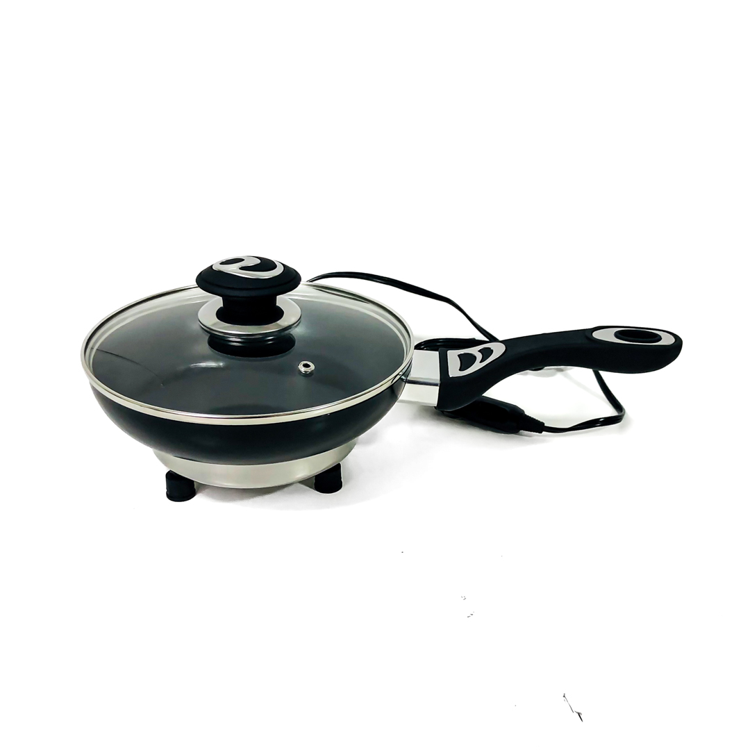 FREIDORA 12V OLLA Y FREIDORA CON CONEXION 12V CON CUERPO DE ALUMINIO Y TEFLON, MANGO DE GOMA Y TAPA DE VIDRIO 10CM DE DIAMTERO X 4 CM DE ALTO - 3