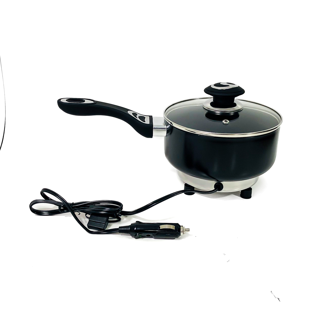 FREIDORA 12V OLLA Y FREIDORA CON CONEXION 12V CON CUERPO DE ALUMINIO Y TEFLON, MANGO DE GOMA Y TAPA DE VIDRIO 10CM DE DIAMTERO X 10 CM DE ALTO - 7