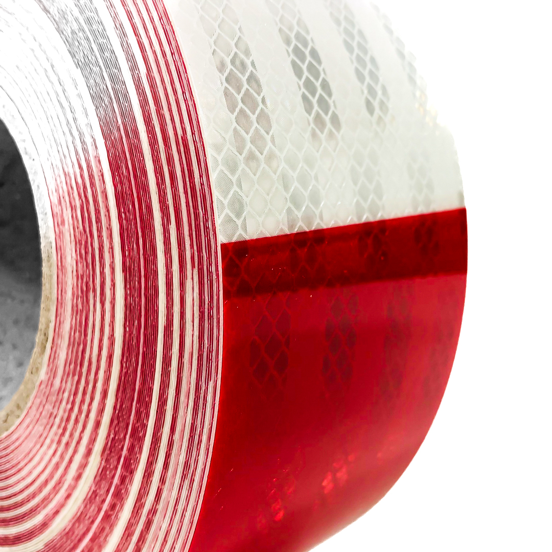 CINTA REFLECTIVA CINTA REFLECTIVA 45 METROS X 7.5 CM COLOR BLANCO / ROJO INTERNACIONAL DOT