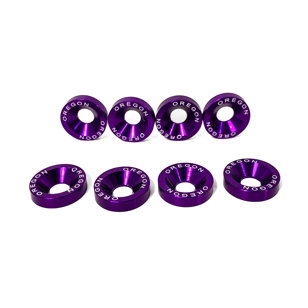 KIT DE ARANDELAS ANODIZADAS VIOLETA JUEGO X 8  PIEZAS - 2