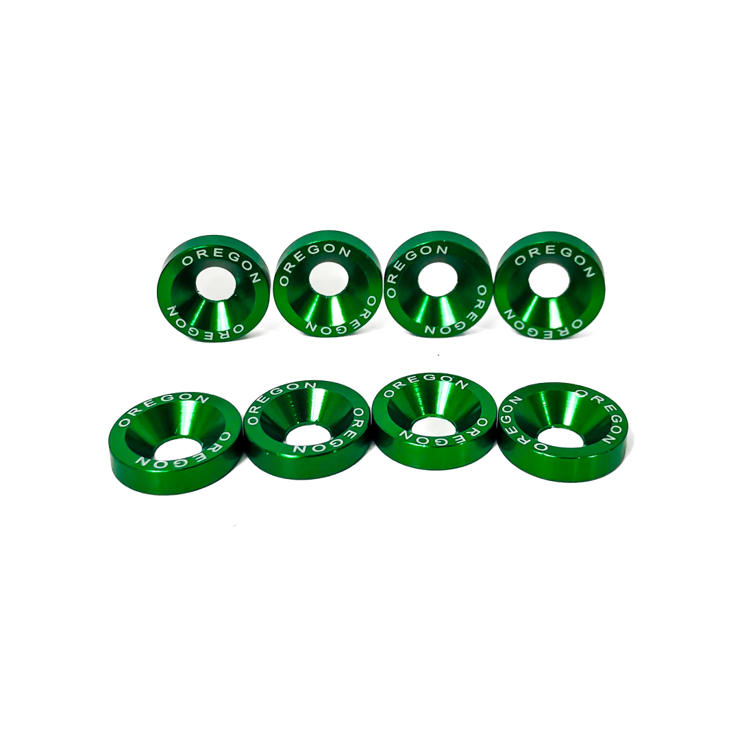 KIT DE ARANDELAS ANODIZADAS VERDE JUEGO X 8  PIEZAS - 4