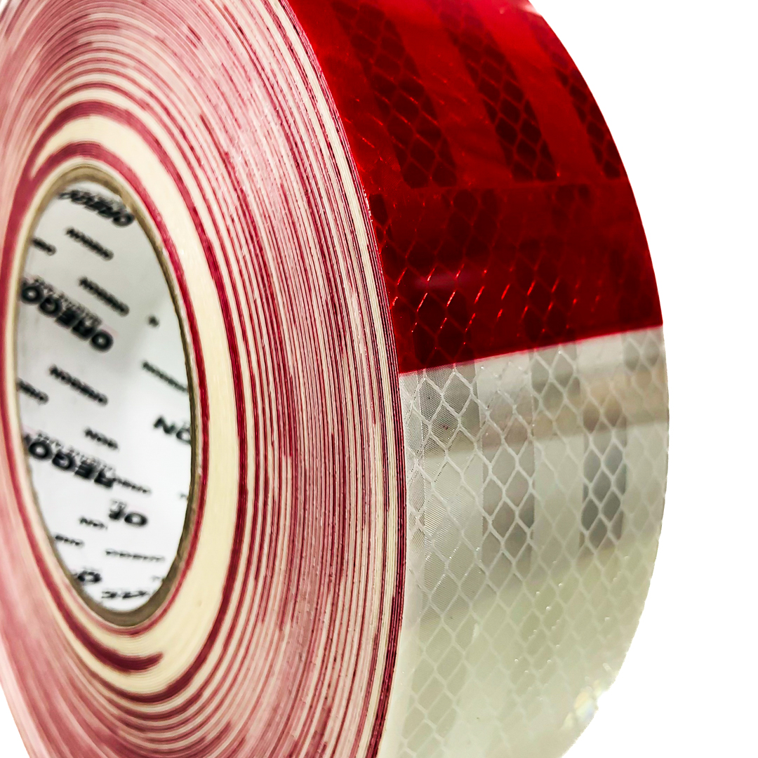 CINTA REFLECTIVA CINTA REFLECTIVA 45 METROS X 5 CM COLOR BLANCO / ROJO RECTA - 3