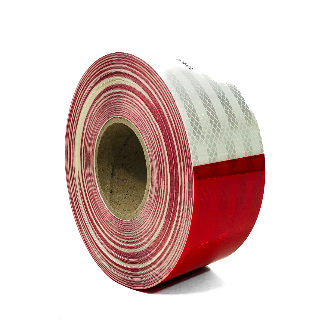 CINTA REFLECTIVA CINTA REFLECTIVA 45 METROS X 7.5 CM COLOR BLANCO / ROJO INTERNACIONAL DOT - 2