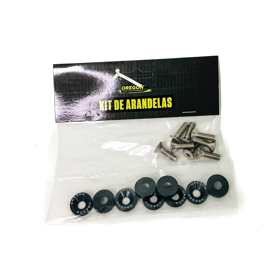 KIT DE ARANDELAS ANODIZADAS GRIS JUEGO X 8  PIEZAS - 4