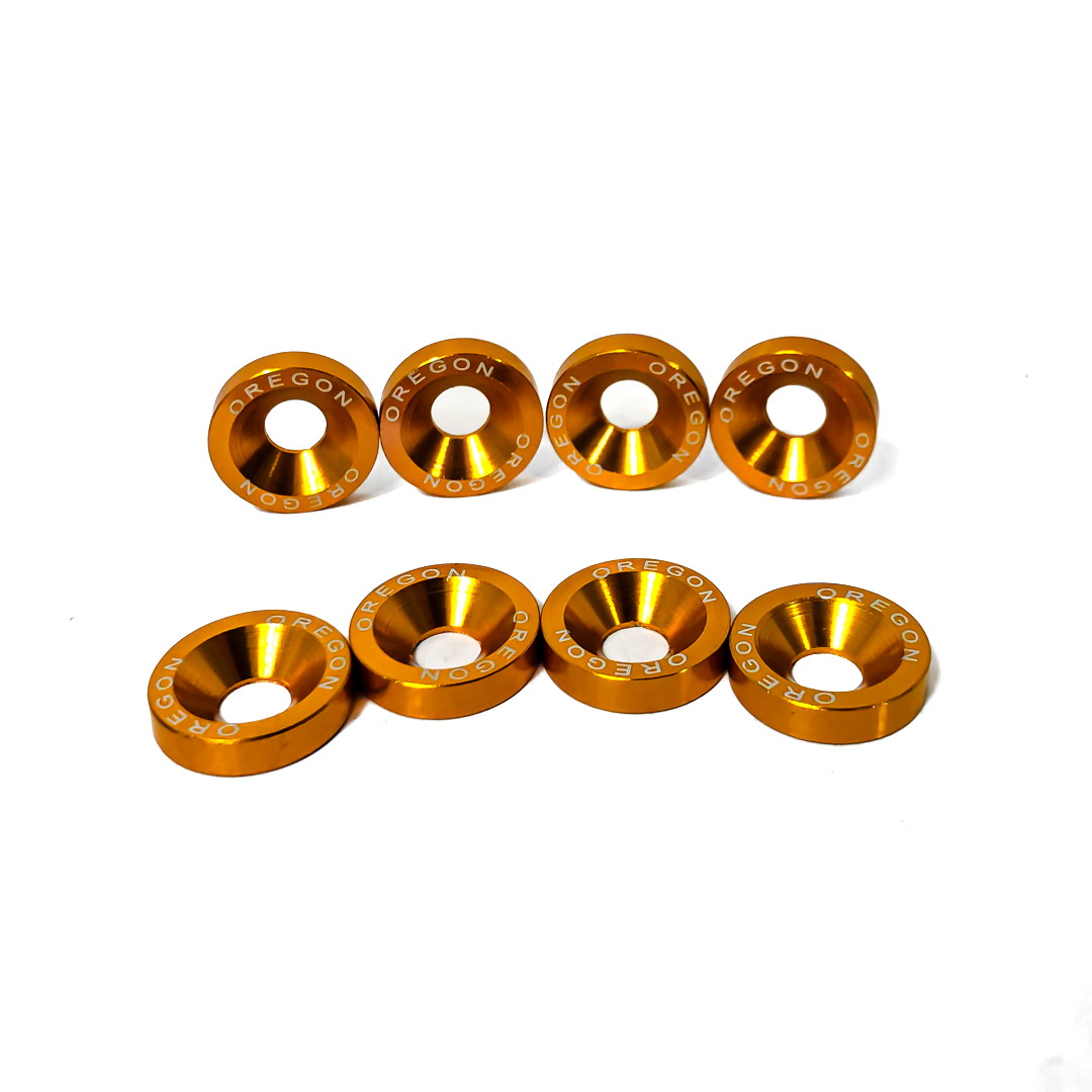 KIT DE ARANDELAS ANODIZADAS DORADA JUEGO X 8  PIEZAS - 3