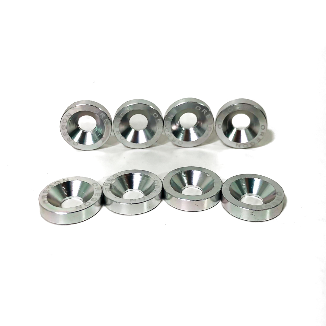 KIT DE ARANDELAS ANODIZADAS PLATEADA JUEGO X 8  PIEZAS - 2