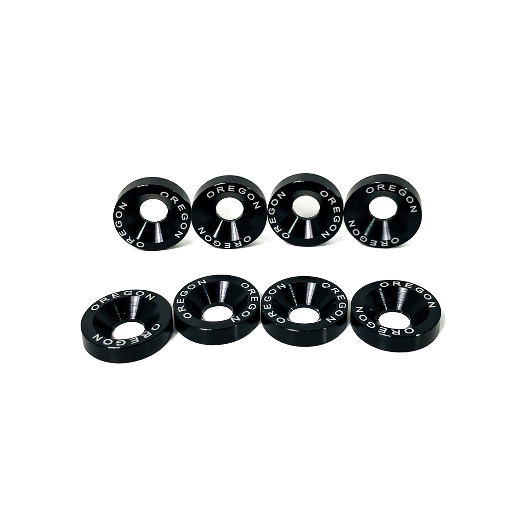 KIT DE ARANDELAS ANODIZADAS NEGRA JUEGO X 8  PIEZAS - 3