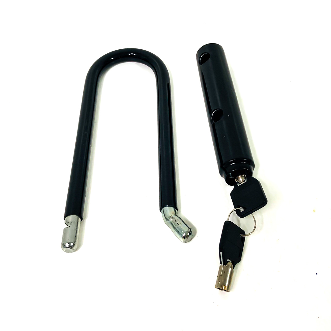 TRABA CANDADO CON LLAVE UNIVERSAL PARA MOTOS Y BICIS COLOR NEGRO MEDIDAS 130 X 210 mm - 3