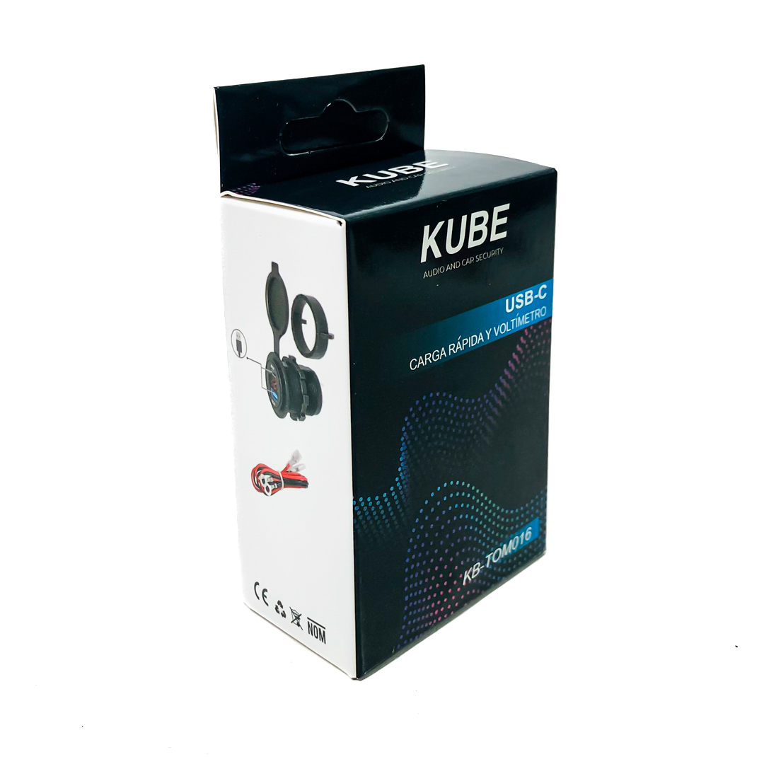 TOMA DE CONEXION 12V / 24V TOMA DE CONEXION CON PUERTO USB / TIPO C 3.1AMP  Y VOLTIMETRO PARA 12V / 24V POTENCIA MAXIMA 100 WATTS . INCLUYE KITS DE CABLES DE CONEXION. PESO 57 GRS MEDIDAS 4 CM X 4 CM X 6.2 CM - 9