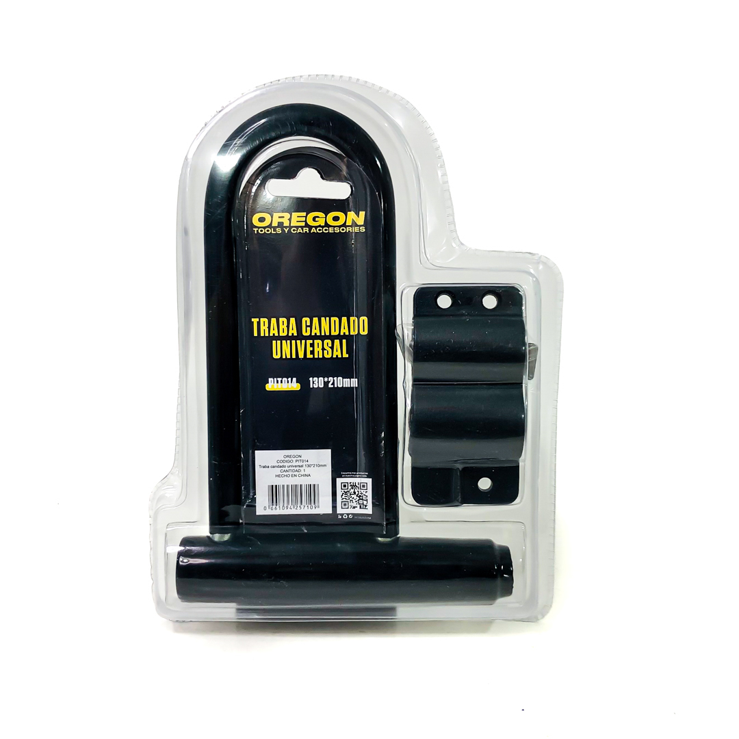 TRABA CANDADO CON LLAVE UNIVERSAL PARA MOTOS Y BICIS COLOR NEGRO MEDIDAS 130 X 210 mm - 4