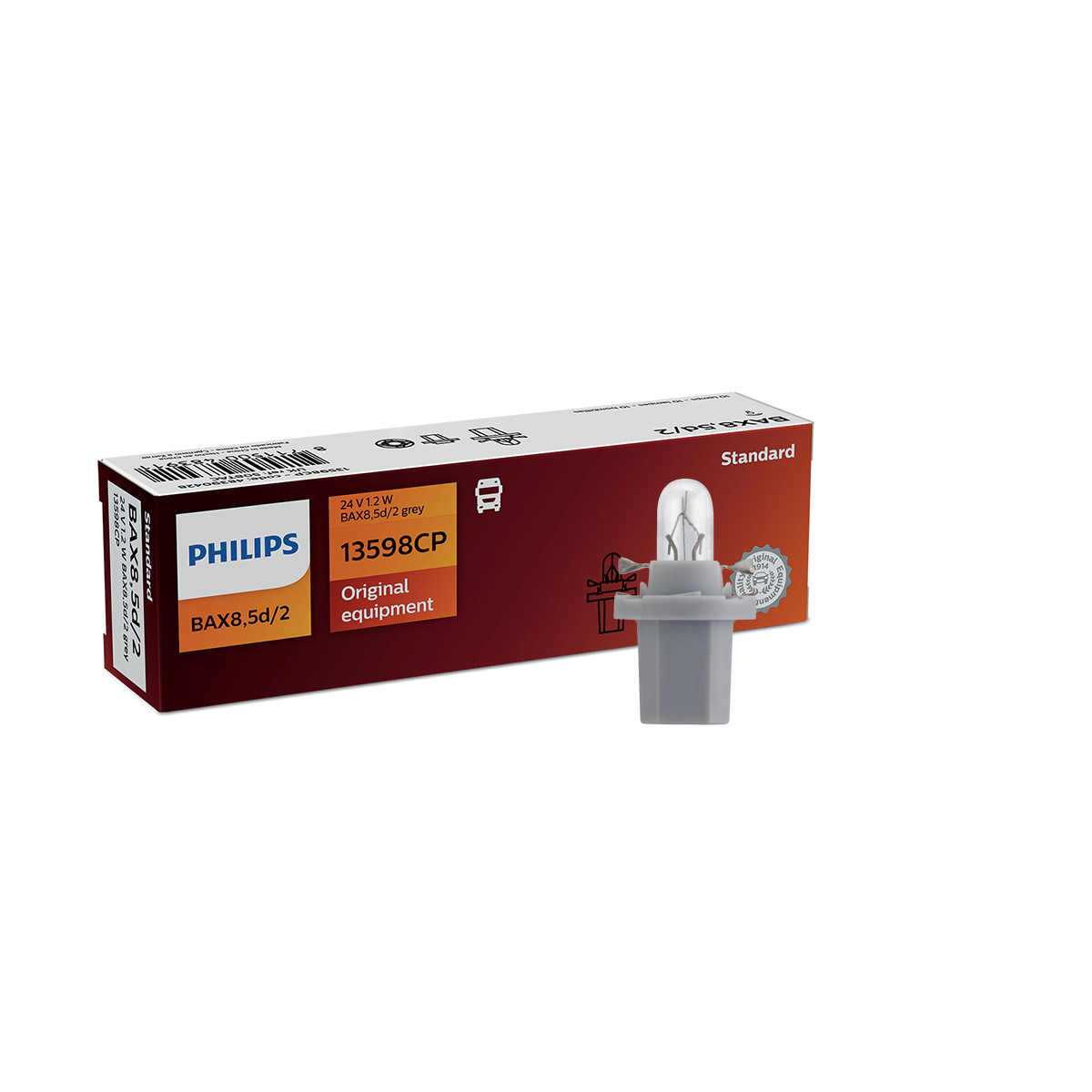 LAMPARA SEÑALIZACION 24V BAX 13598 24V 1.2W BAX8,5D/2 GREY CP