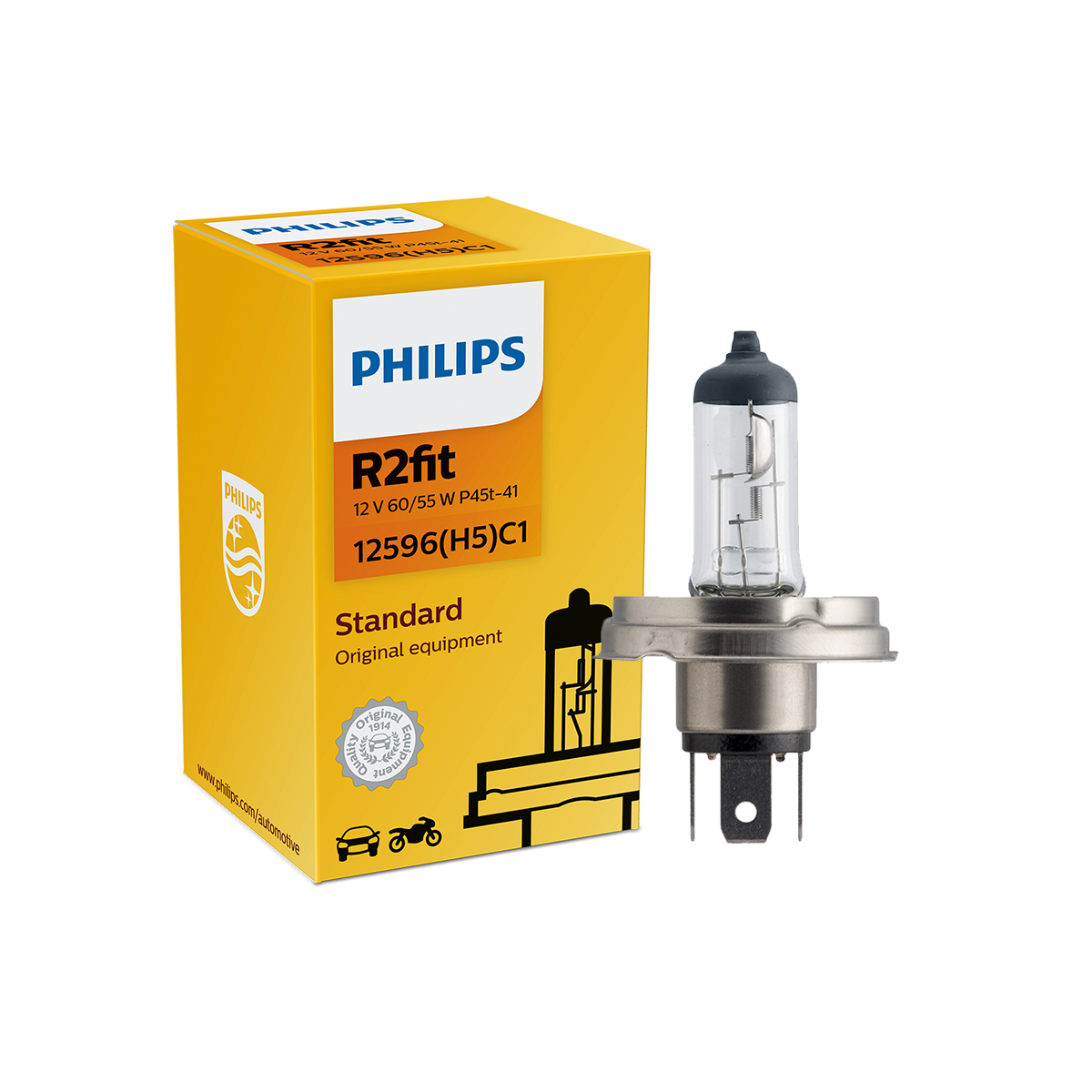 LAMPARA HALOGENA ESTANDAR 12V H4 (H5) 12596 12V 60/55W P45T-41 C1