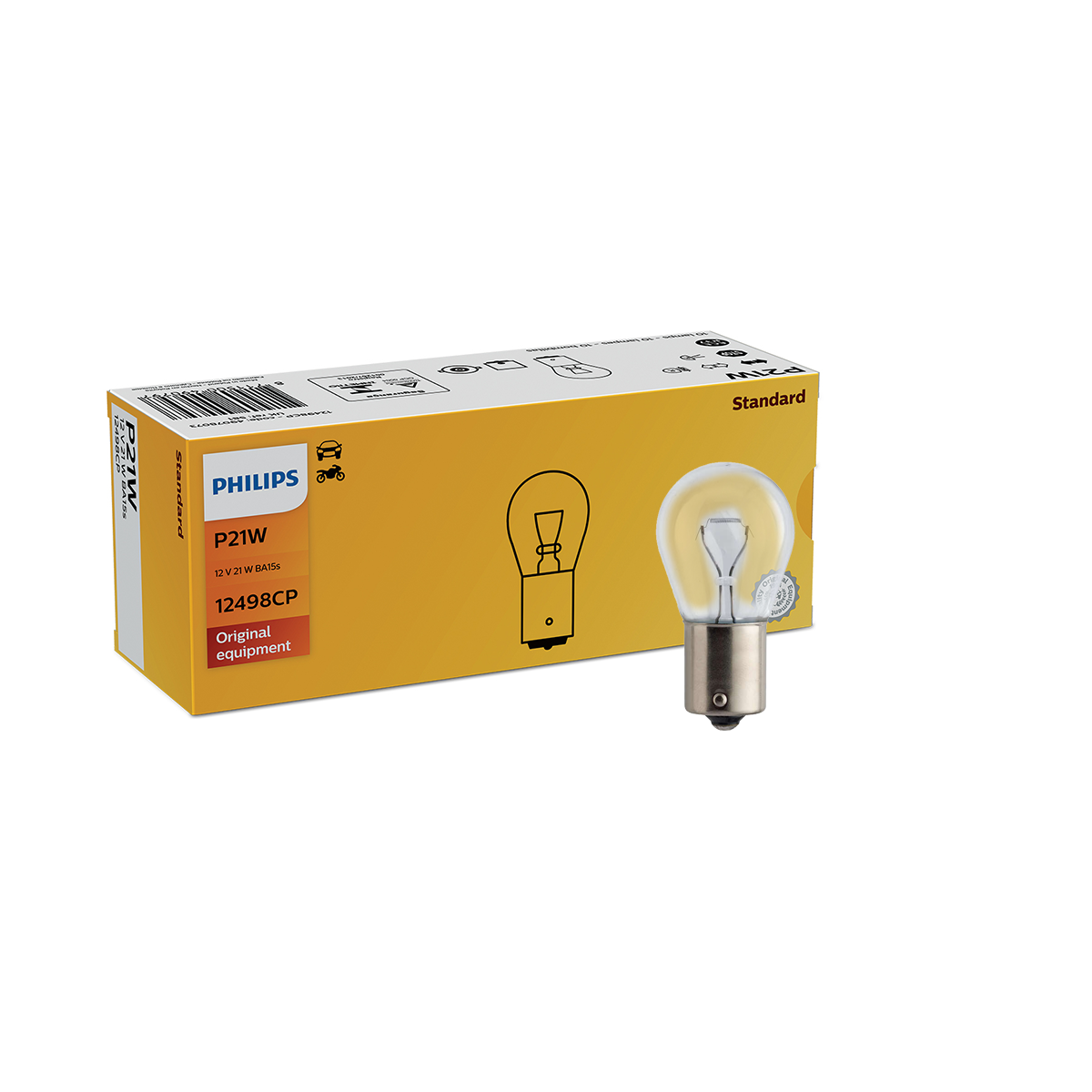 LAMPARA SEÑALIZACION 12V P21W 12498 12V CP CANTIDAD POR CAJA MASTER 200