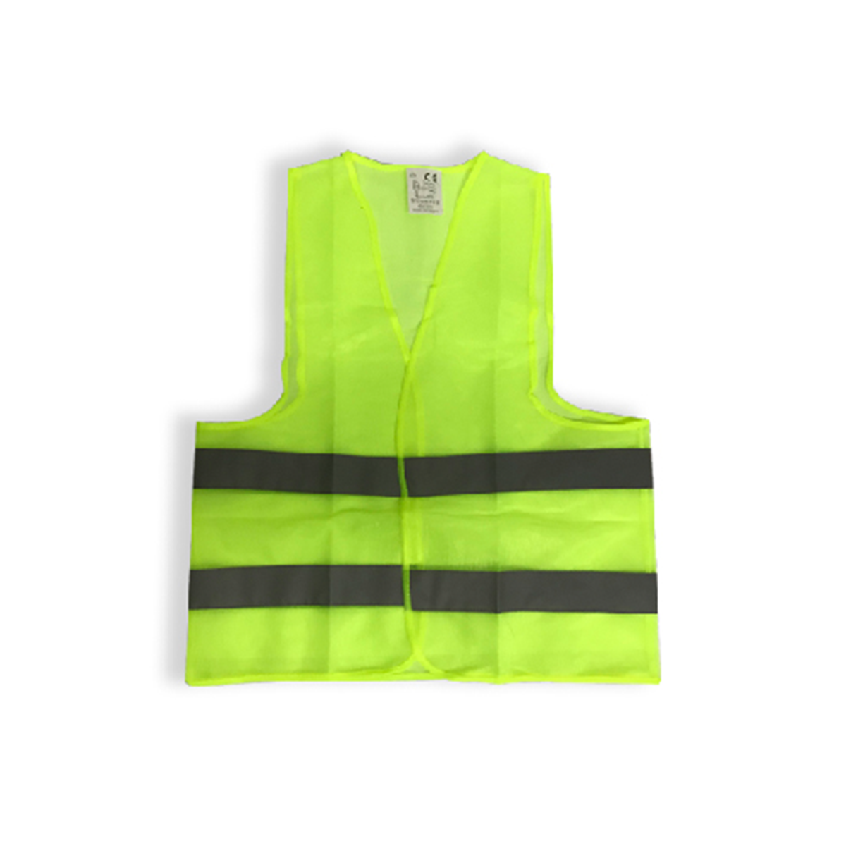 CHALECO REFLECTIVO AMARILLO CON TIRAS REFLECTIVAS - 100 POLIYESTER 55G CANTIDAD POR CAJA MASTER 200