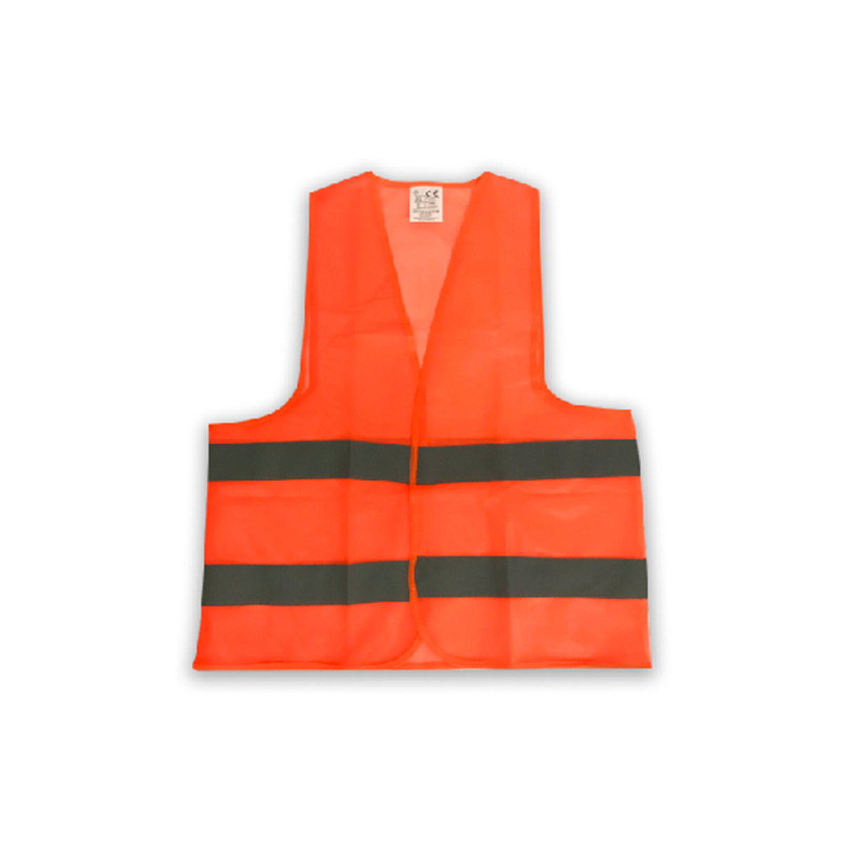 CHALECO REFLECTIVO NARANJA CON TIRAS REFLECTIVAS - 100 POLIYESTER 55G CANTIDAD POR CAJA MASTER 200