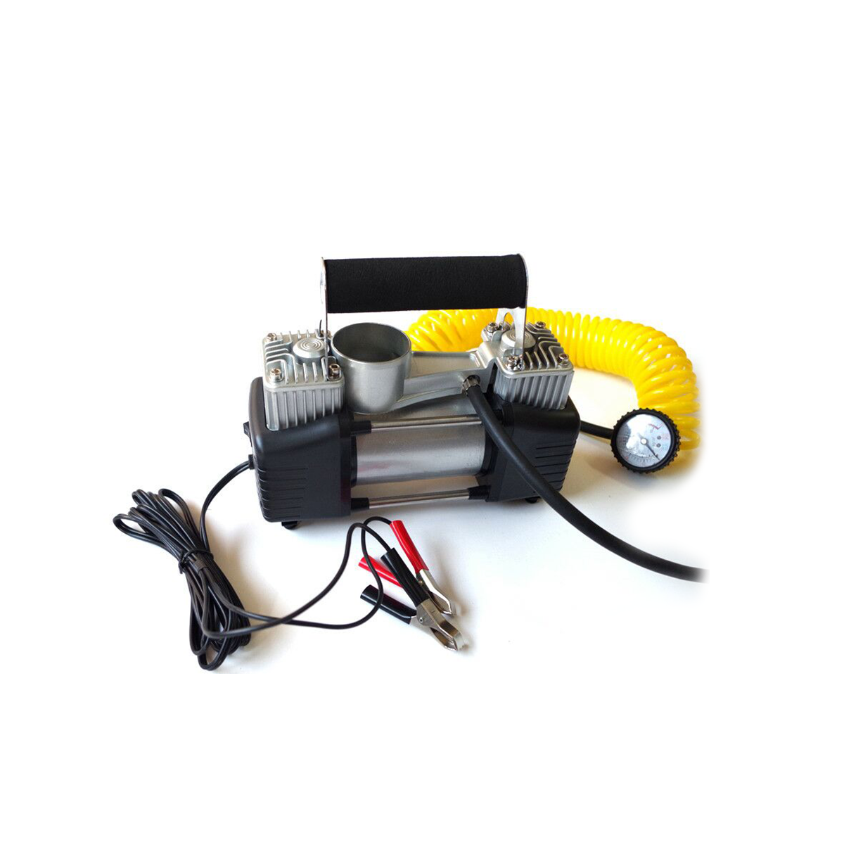 COMPRESOR COMPRESOR DE AIRE 12V, 150 PSI, CILINDRO 2X40MM 35 AMP PLATEADO 345140190MM CANTIDAD POR CAJA 8
