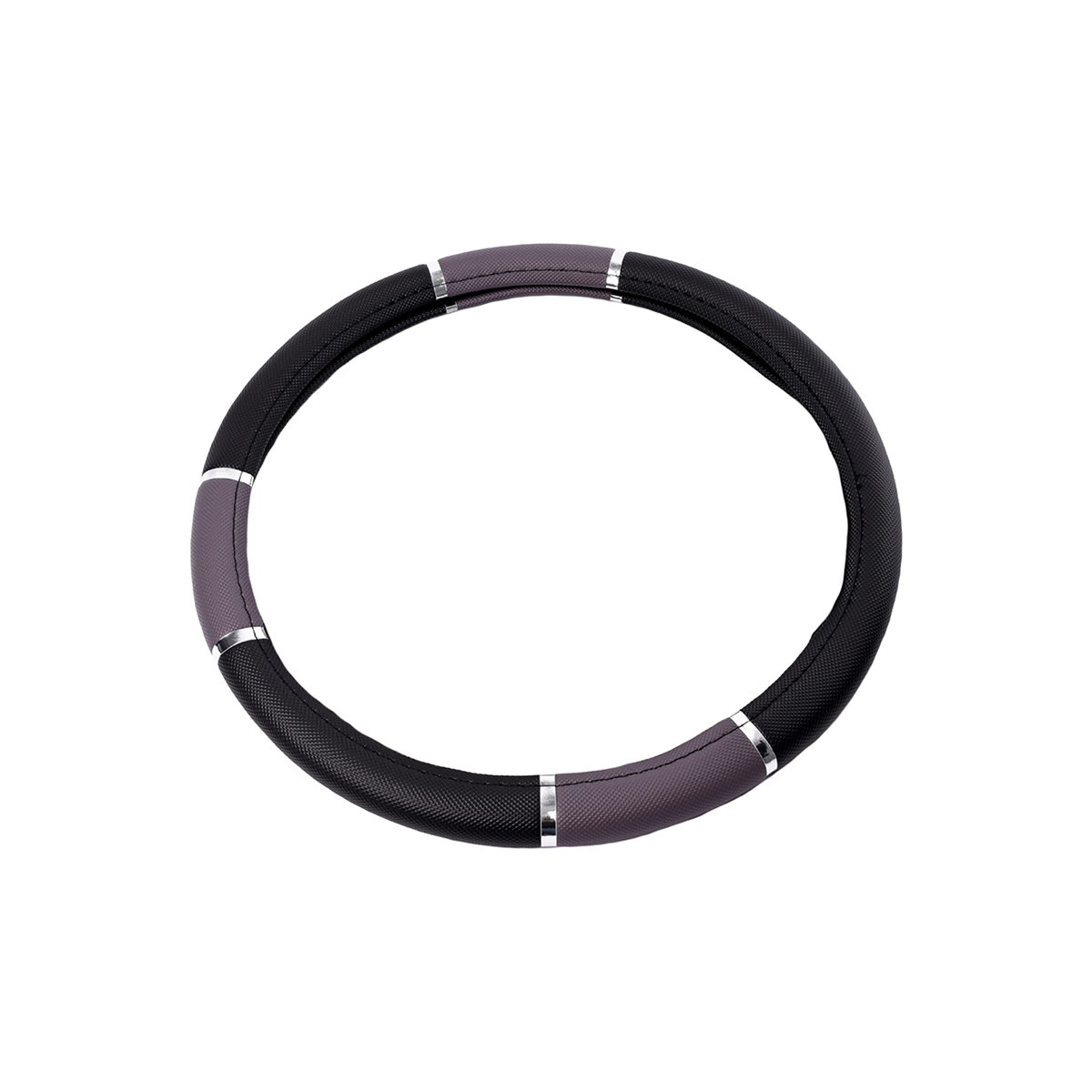 CUBRE VOLANTE CUBRE VOLANTE PVC 38CM CON REFLECTOR NEGRO / PLATEADO 387.5 CANTIDAD POR CAJA 25