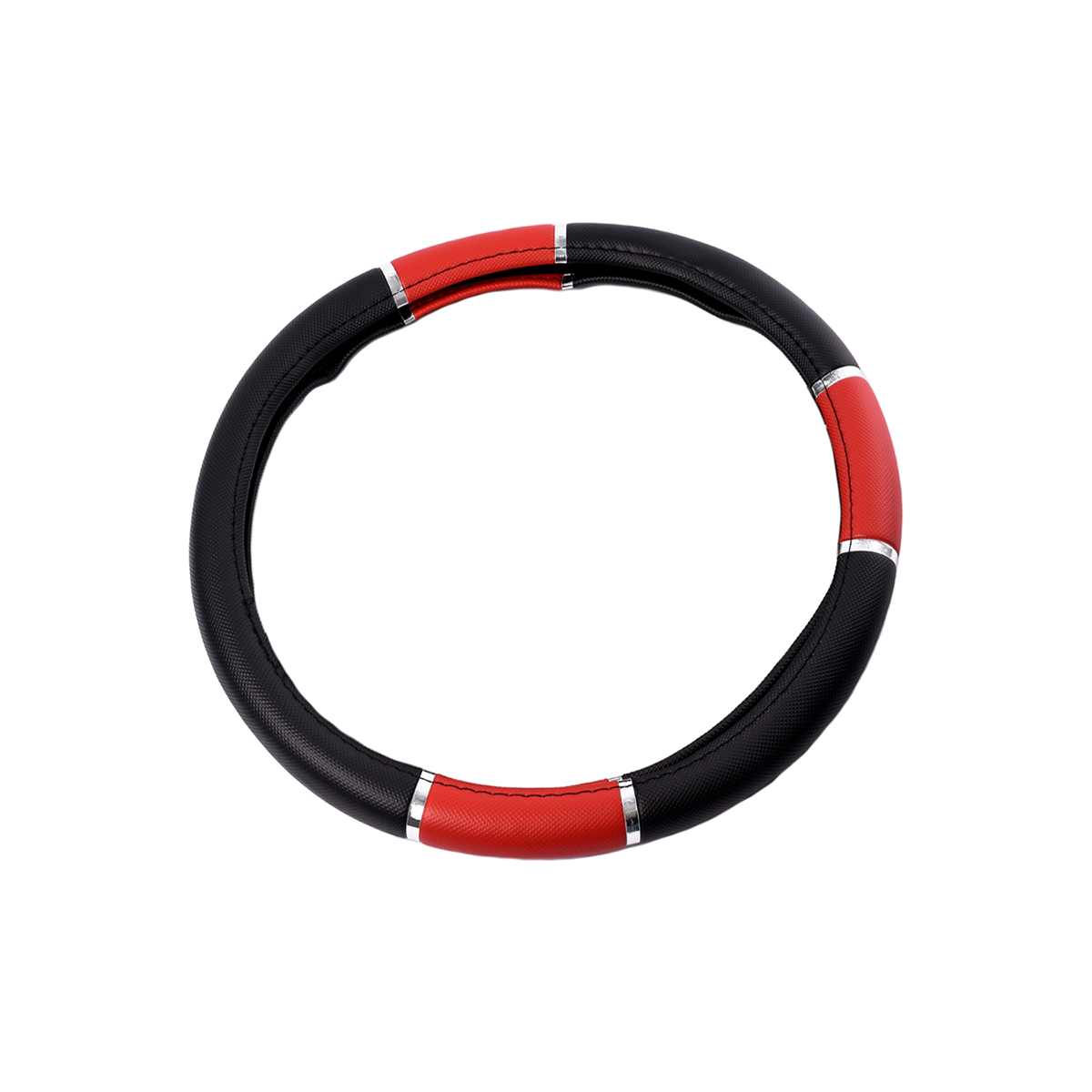CUBRE VOLANTE CUBRE VOLANTE PVC 38CM CON REFLECTOR NEGRO / ROJO 387.5 CANTIDAD POR CAJA MASTER 25